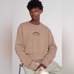 PACSUN Los Angeles California Tan Crewneck sise M